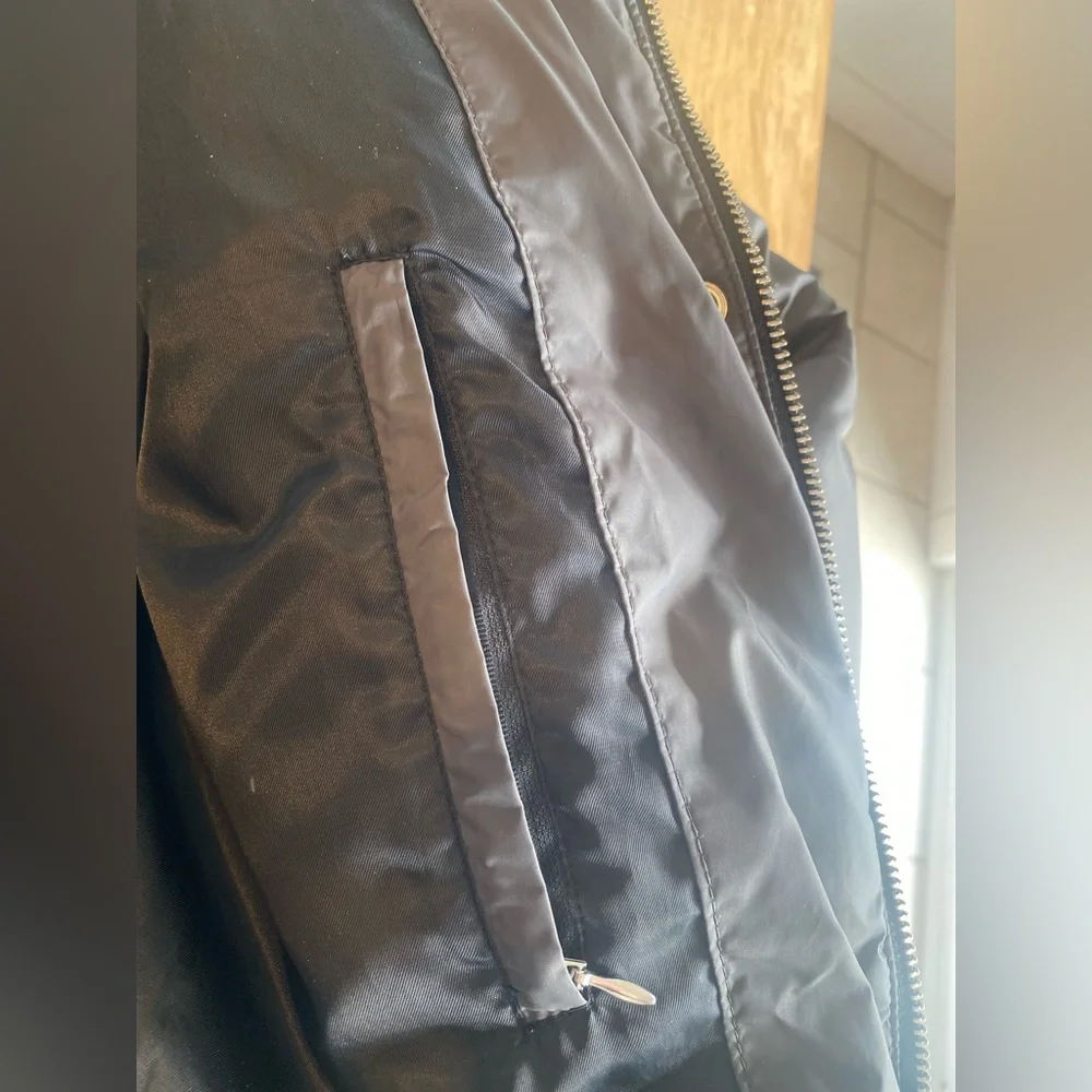 Michael Kors Puffer Mid Coat Gray‎ Black Women’s Medium Preloved